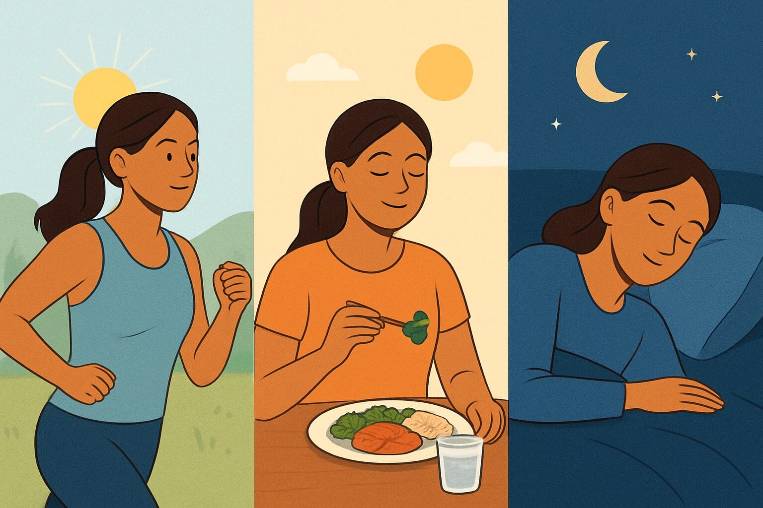 不同体质人群的健康生活场景：运动、饮食、作息