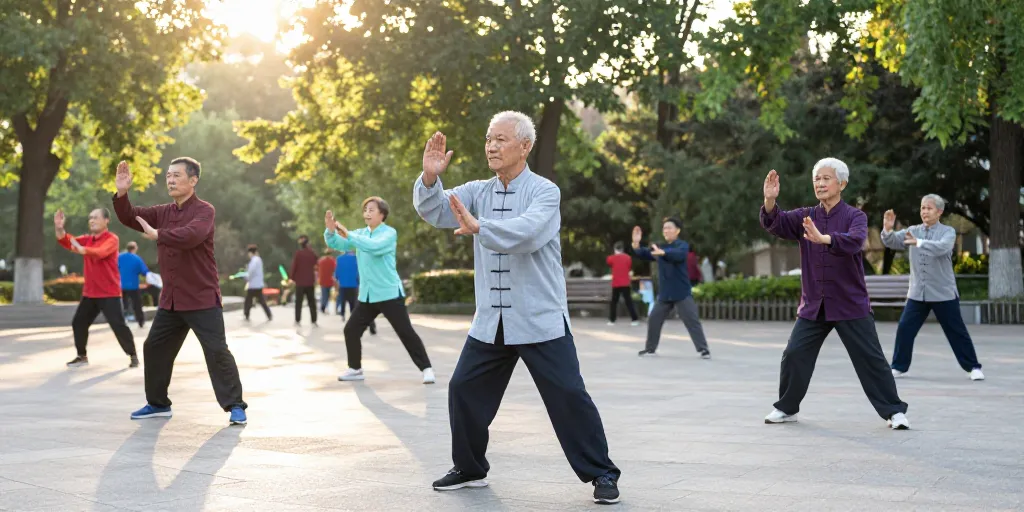 公园晨练形意拳